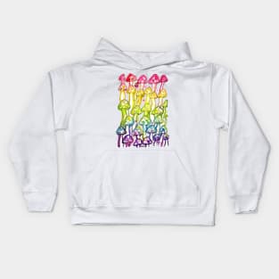 Doodle Mushrooms Kids Hoodie